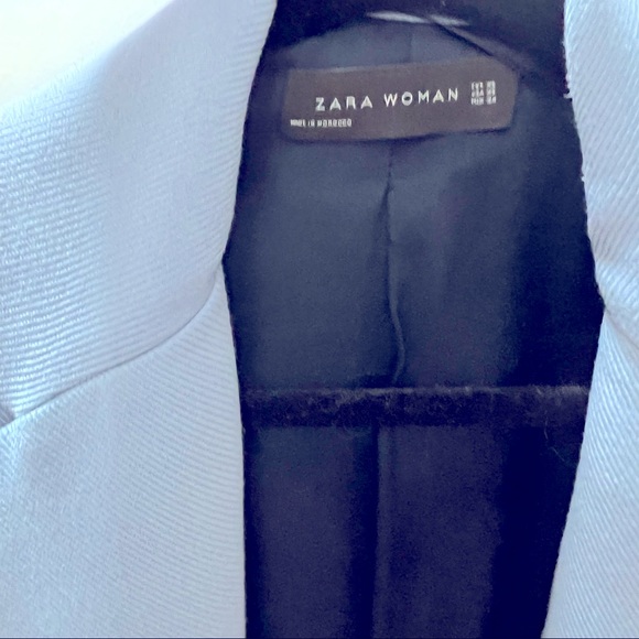 Zara Simple Oversized Coat in Blue - Picture 6 of 6